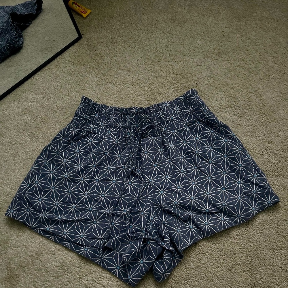 a new day High Waist Geometric Blue Shorts